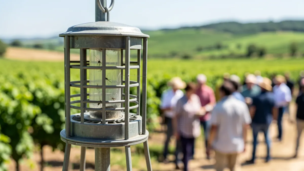 Generic image of a mosquito trap in an Andalusian natural setting.