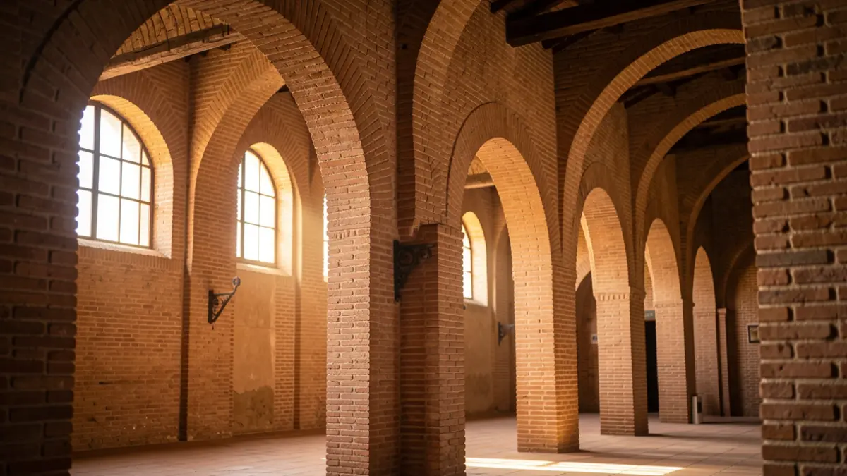 Interior de la bodega Arboledilla de Barbadillo, destacando su arquitectura histórica y la crianza de la manzanilla.