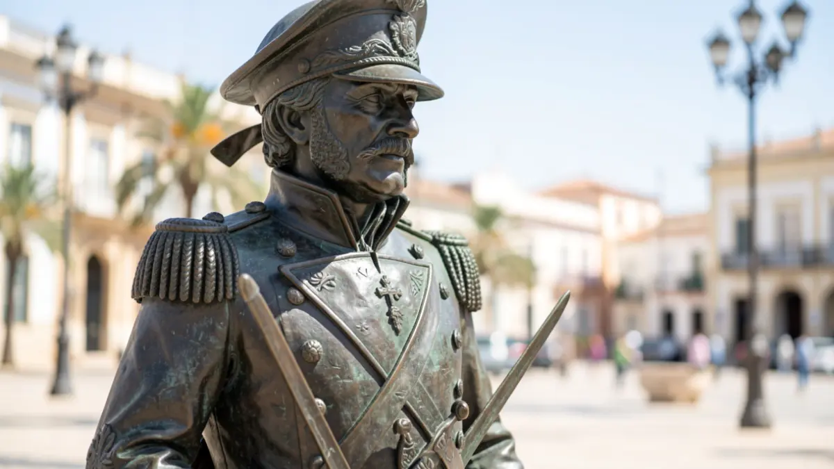 Statue of Admiral Blas de Lezo in Cádiz.