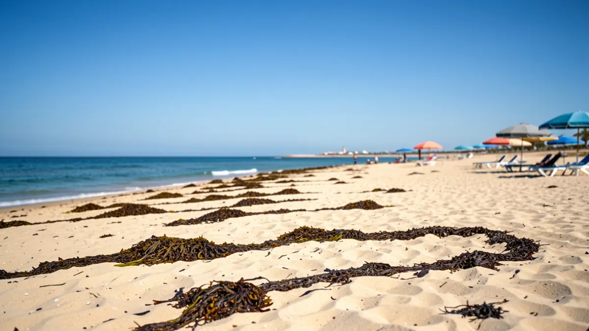 Generic image of a beach in Cádiz with sand and sea.