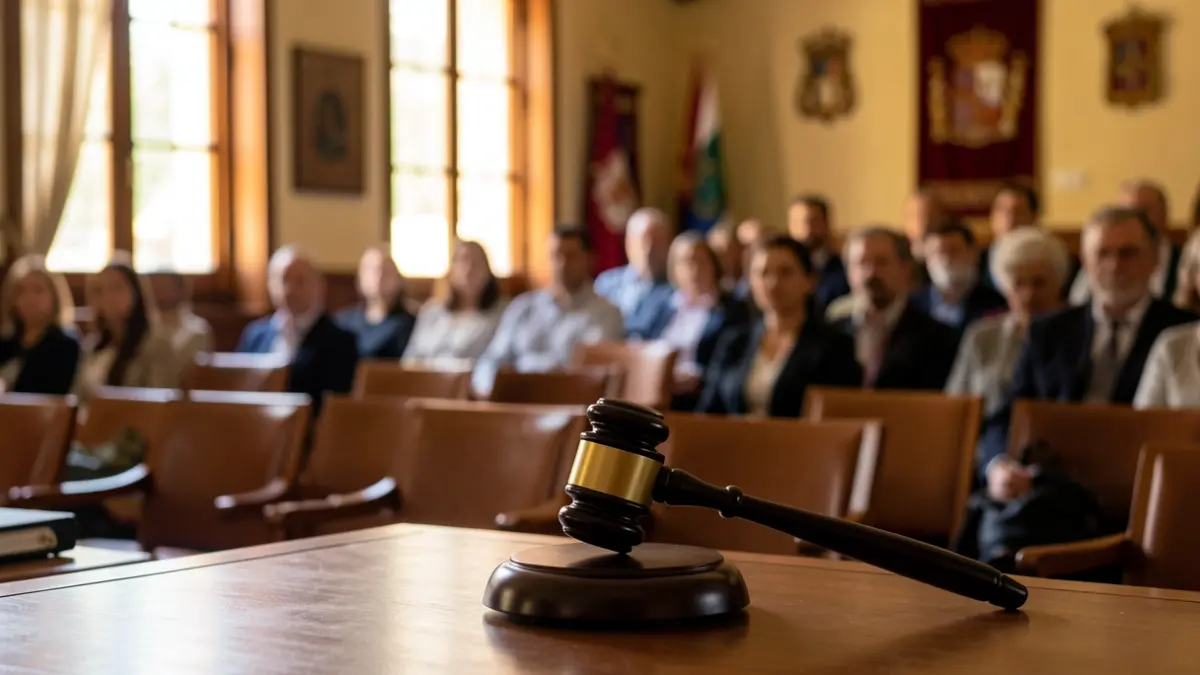 Generic image of an Andalusian courtroom with natural light.