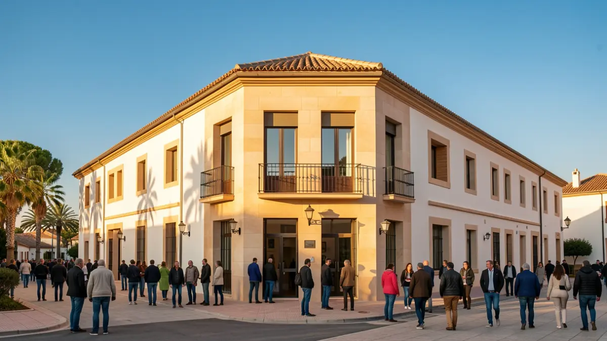 Fachada del edificio de Caja Rural de Jaén en el Parque Científico-Tecnológico Geolit.