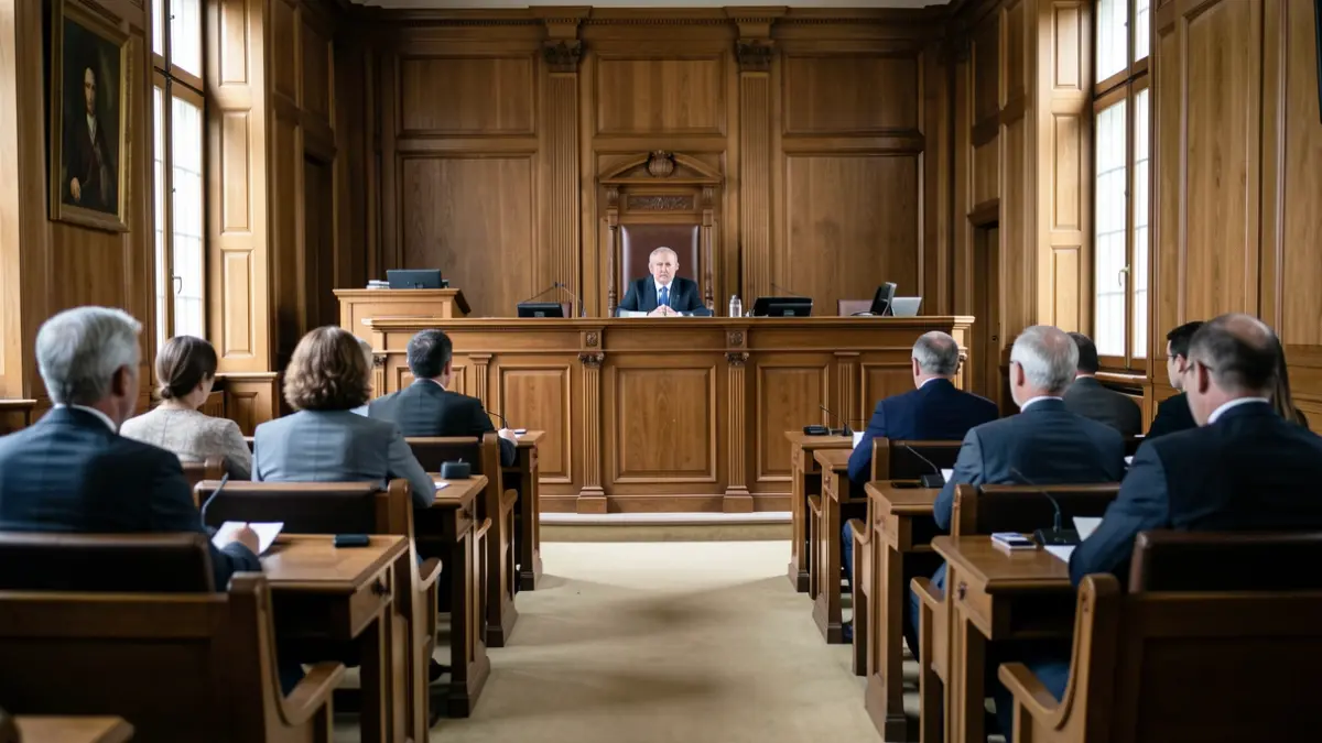 Generic image of a courtroom.