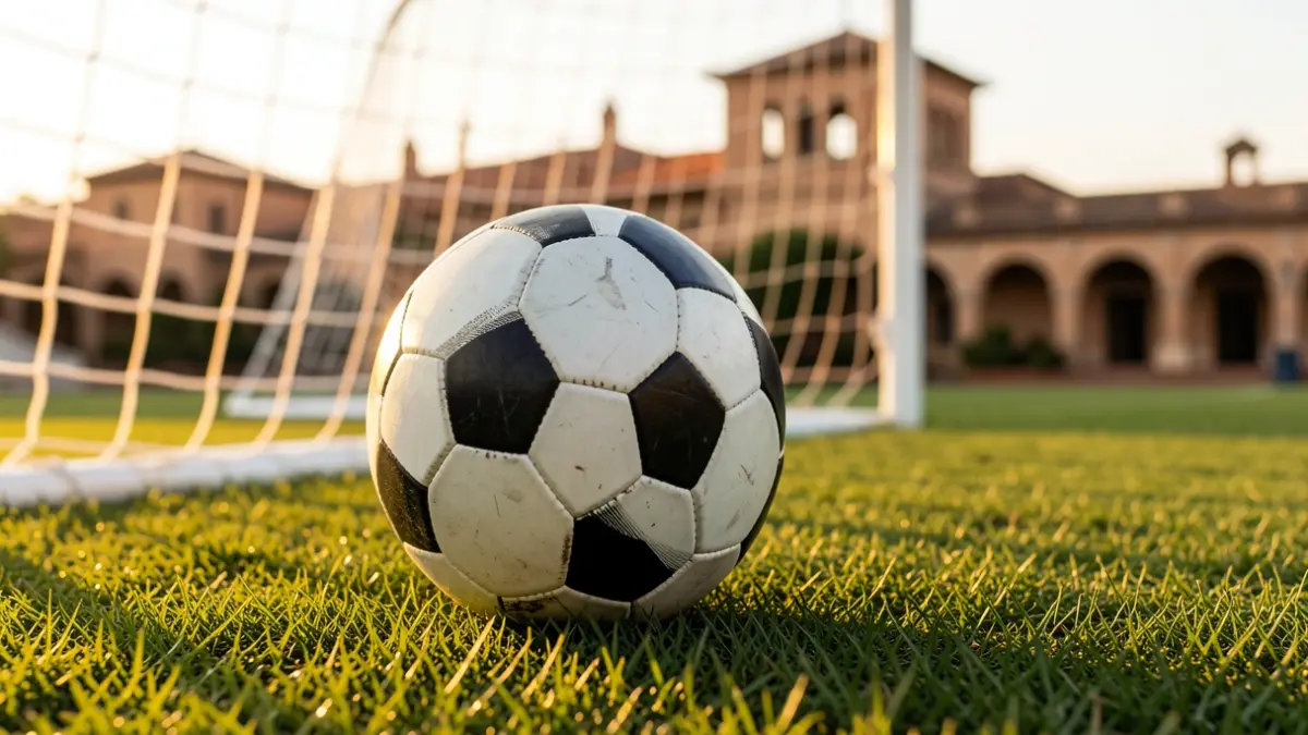 Imagen genérica de un balón de fútbol sobre el césped de un estadio.