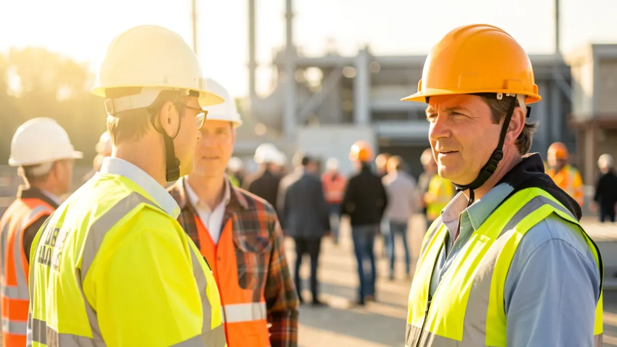 Generic image of construction workers on a sunny day.