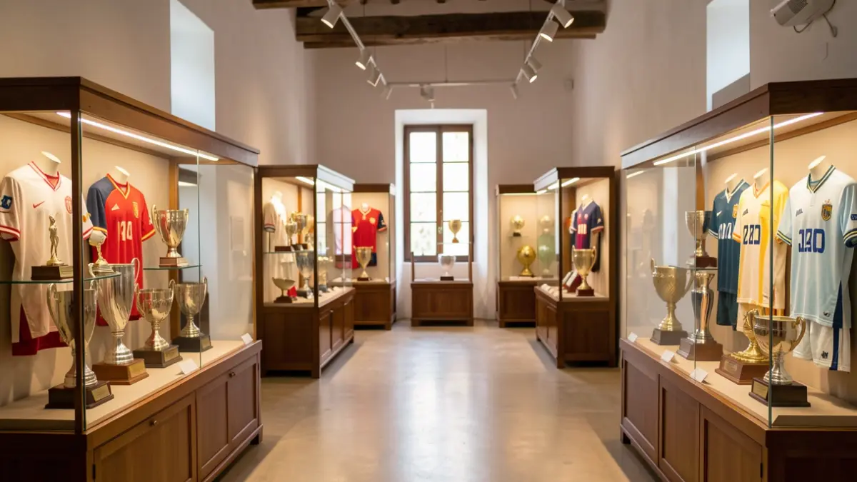 Generic image of an exhibition hall in Andalucía with historical sports memorabilia.