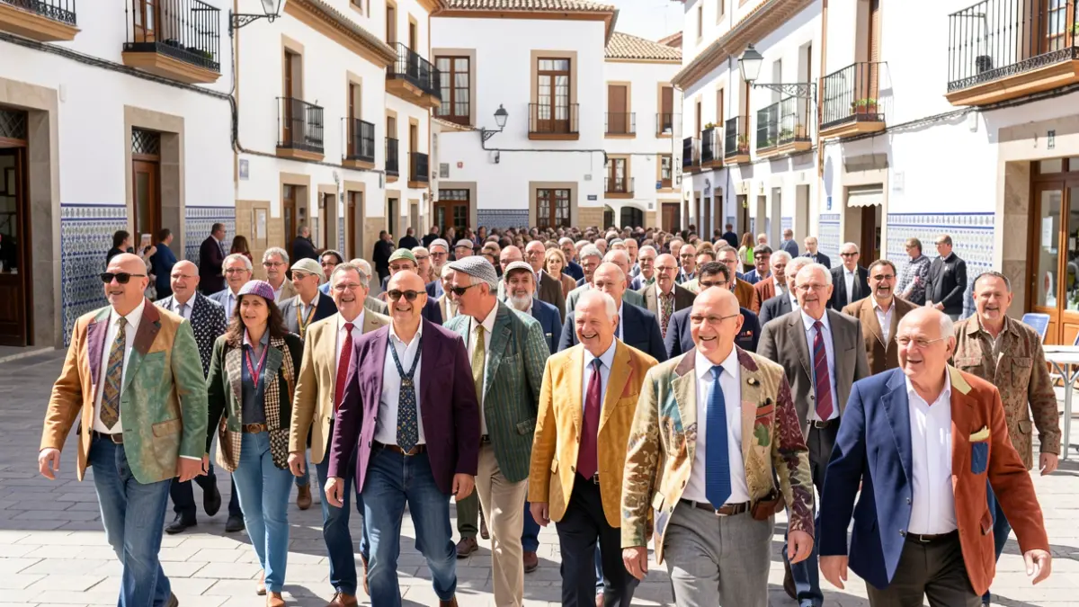 Imagen genérica de una multitud celebrando una performance callejera en Andalucía.