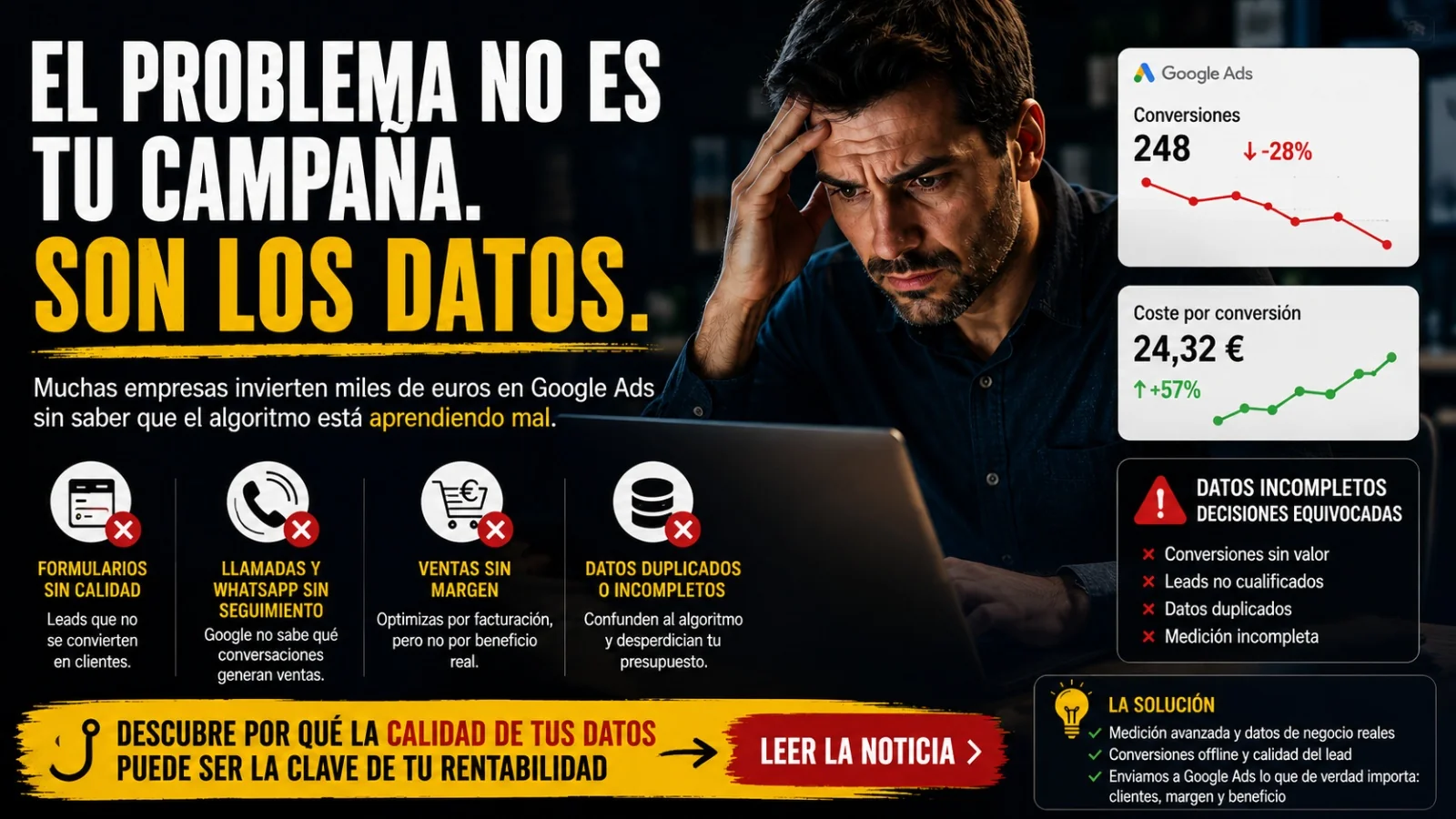 Convertiam convierte los datos en la ventaja competitiva que muchas campañas de Google Ads no tienen
