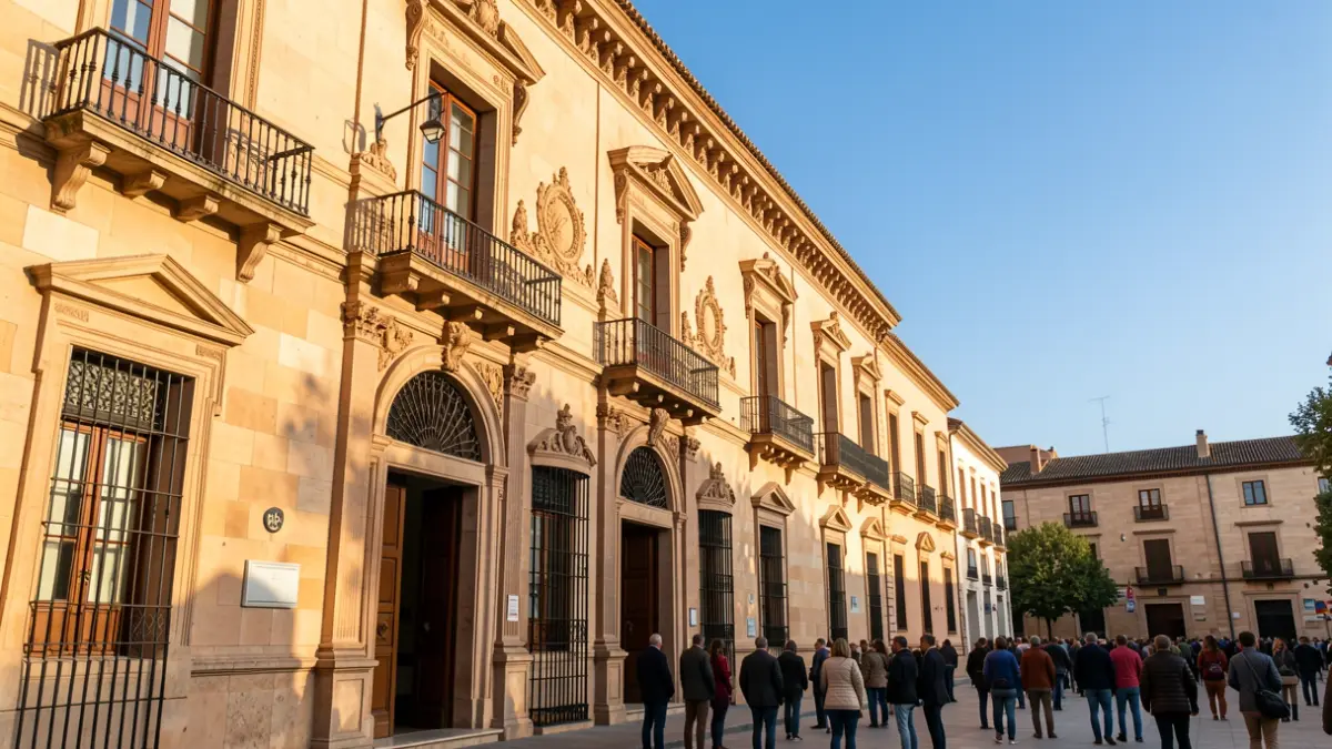 Generic image of an Andalusian university facade with traditional architecture.