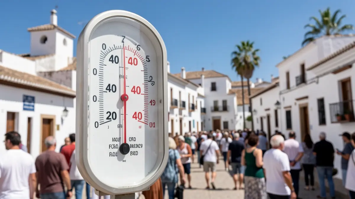 Termómetro marcando más de 40 grados en una ciudad andaluza.