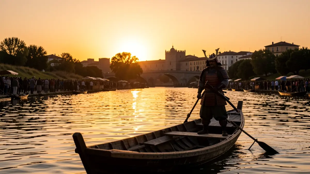 Recreación histórica del desembarco de un samurái en Coria del Río.