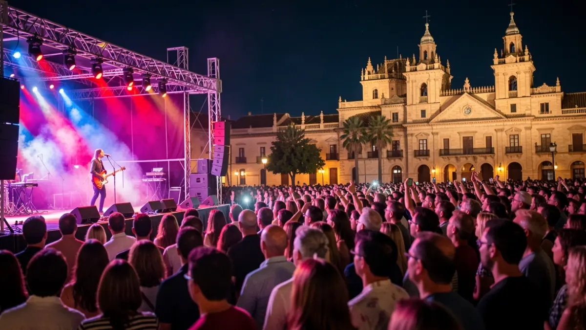 Image of Dani Martín's concert in Córdoba with an engaged audience.