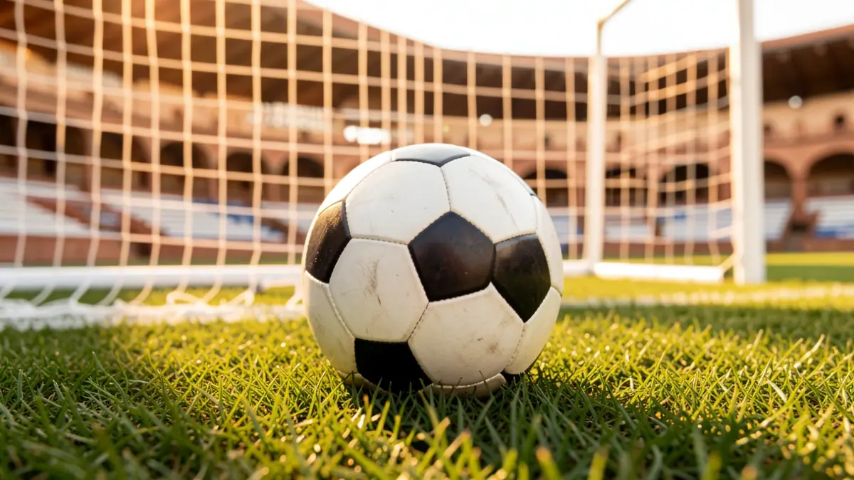 Imagen genérica de un balón de fútbol en un campo.