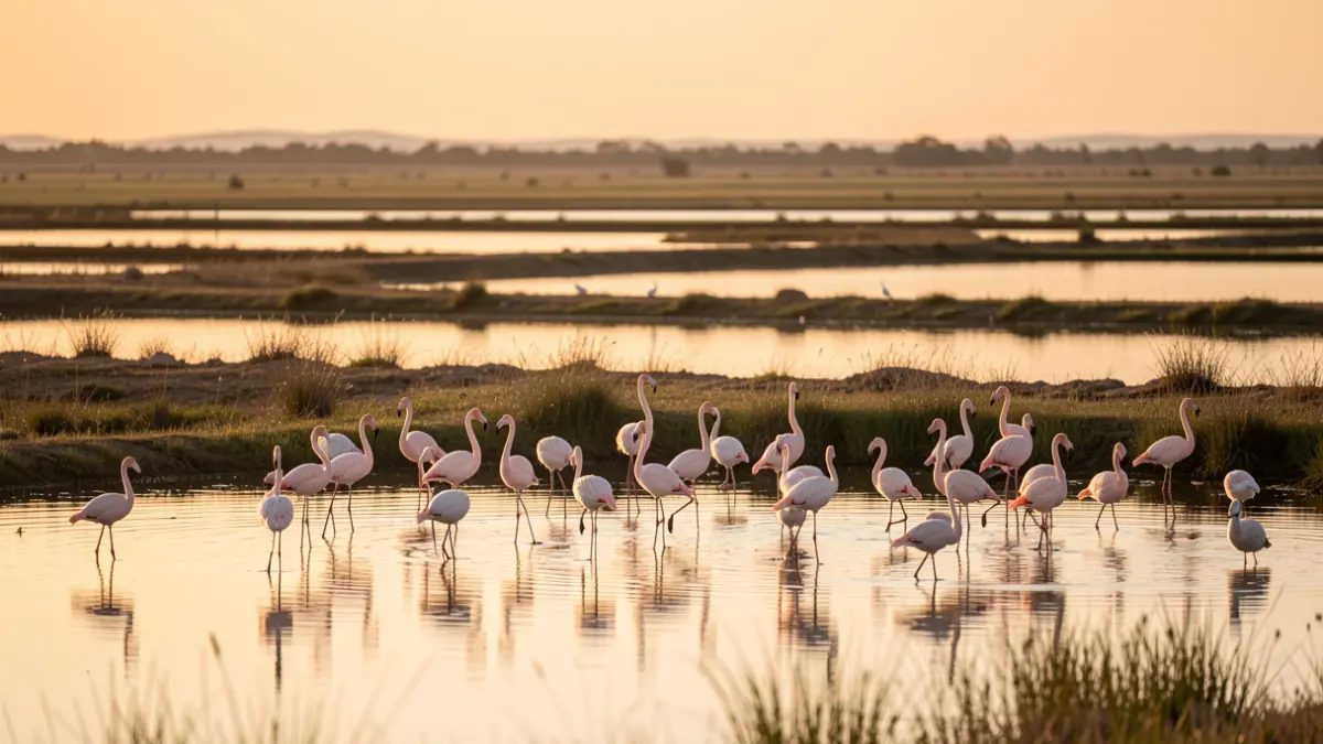 Imagen genérica de aves en las marismas de Doñana.