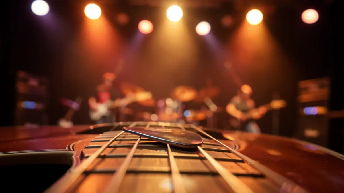 Imagen genérica de una guitarra y un escenario.
