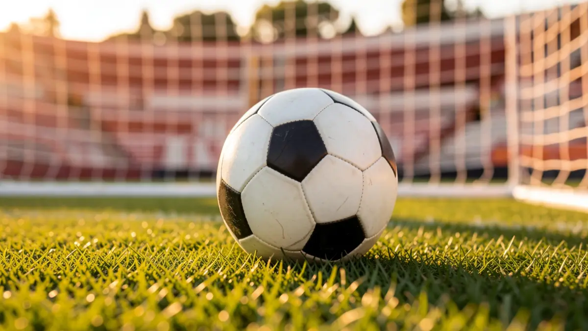 Imagen genérica de un balón de fútbol en el césped de un estadio.