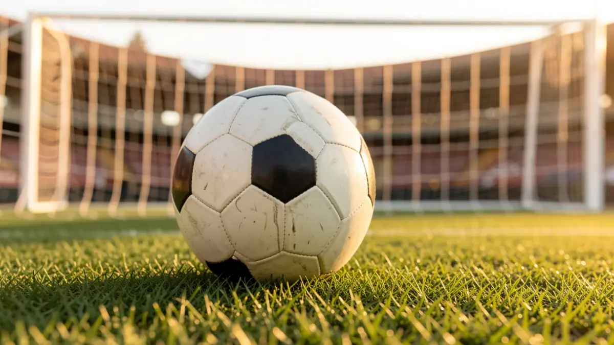 Imagen genérica de un balón de fútbol en un campo.