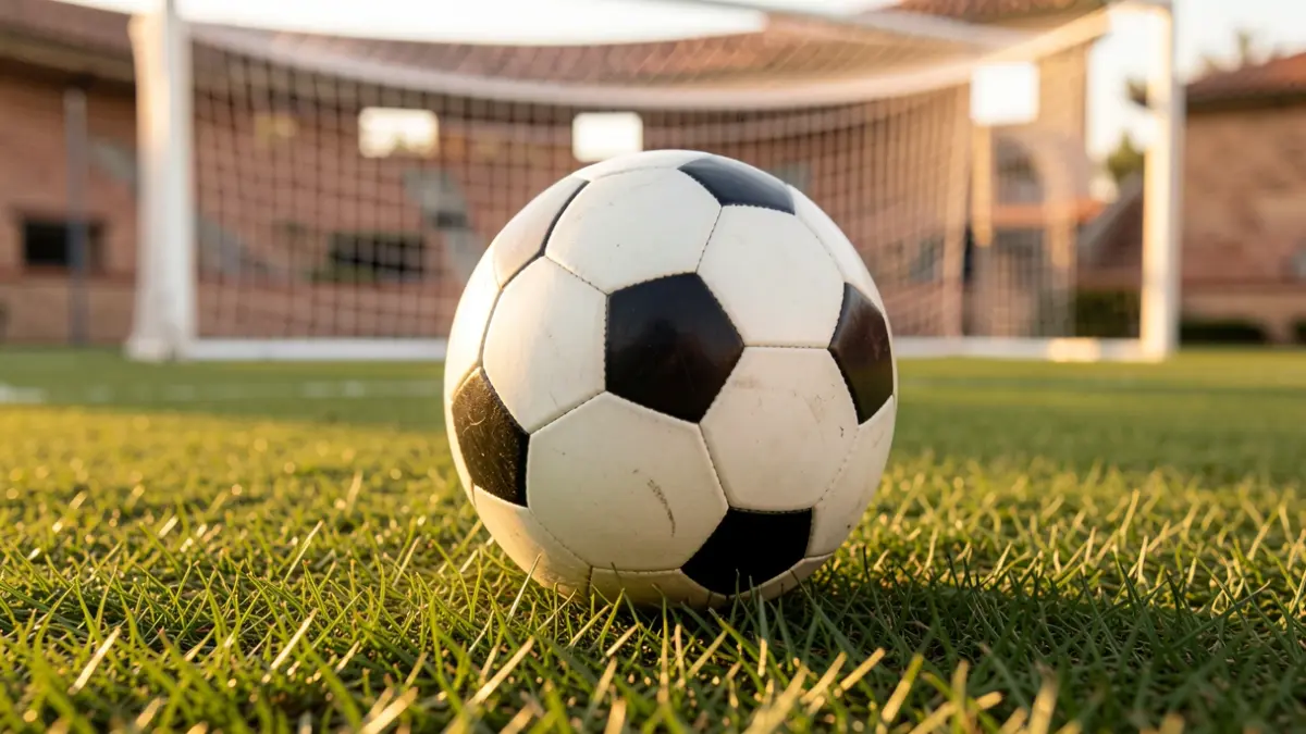 Generic image of a football on a stadium pitch.