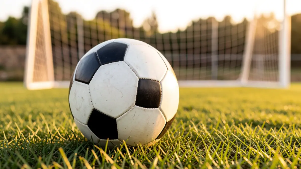 Imagen genérica de un balón de fútbol sobre el césped.