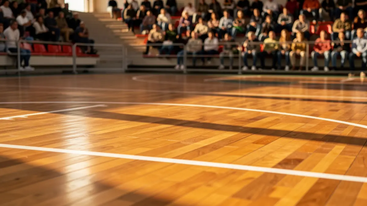 Pista de baloncesto genérica en Andalucía con luz de tarde.