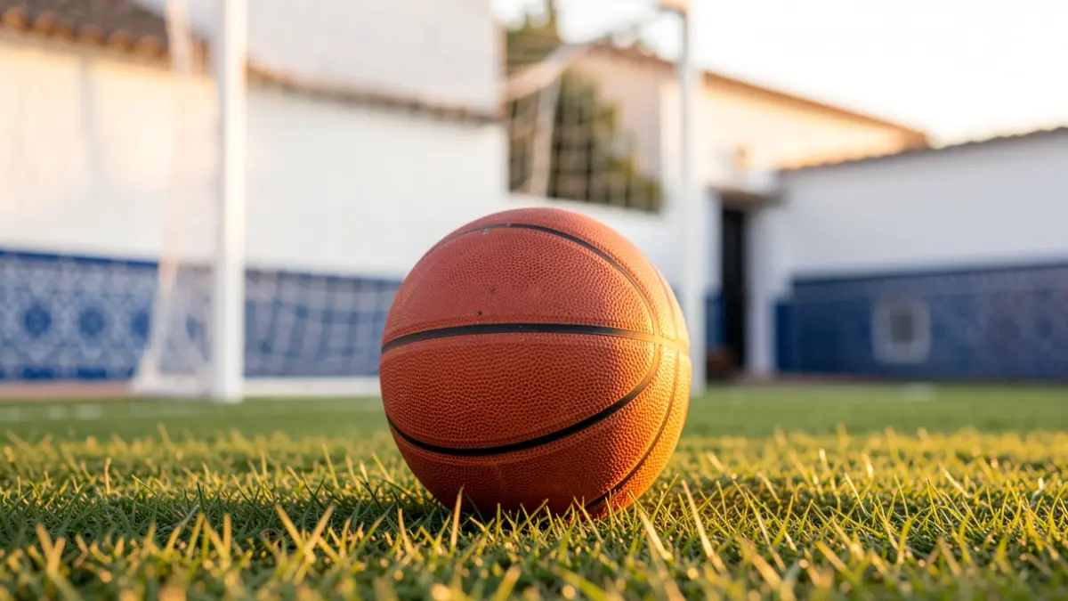 Generic image of a basketball on grass.