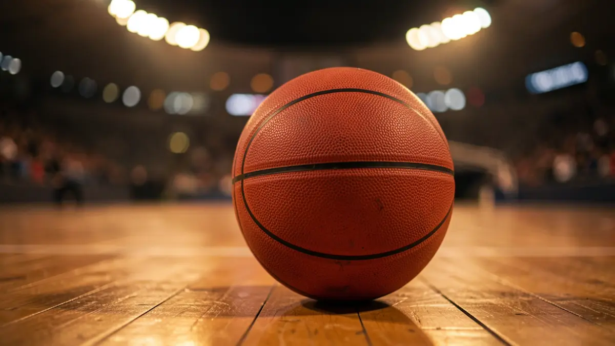 Imagen genérica de un balón de baloncesto en una cancha.