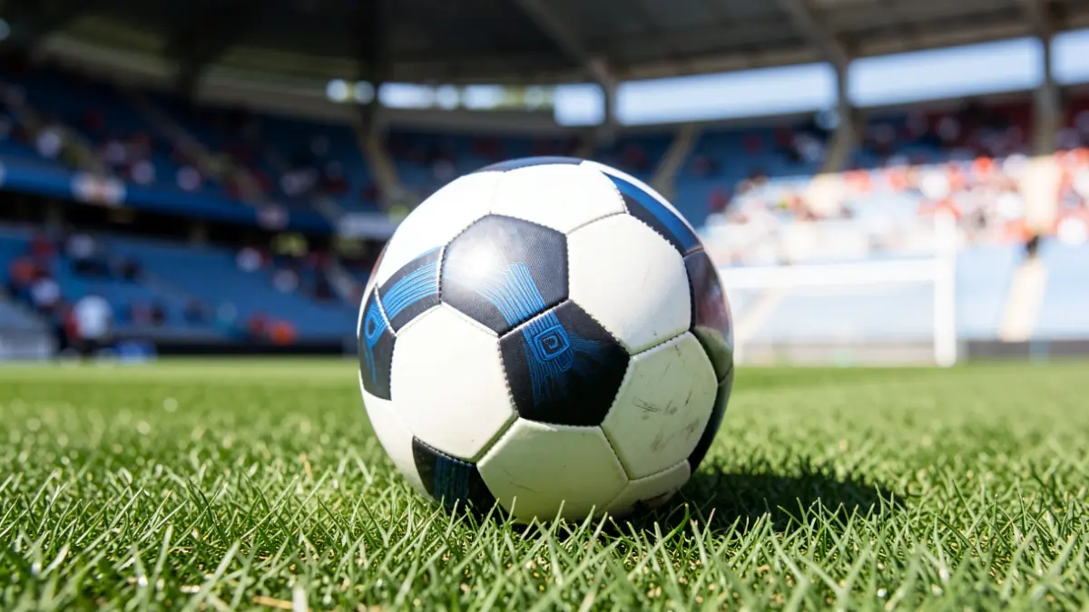 Imagen genérica de un balón de fútbol sobre el césped de un estadio.
