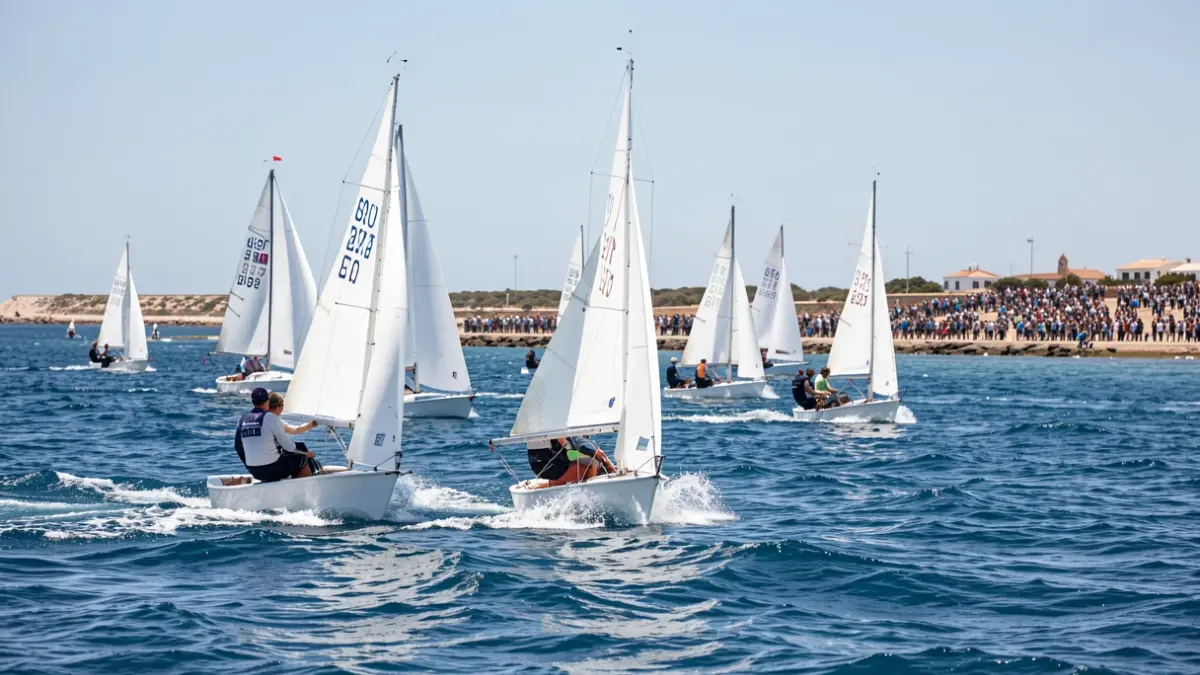 Imagen genérica de una regata de vela en la Bahía de Cádiz.