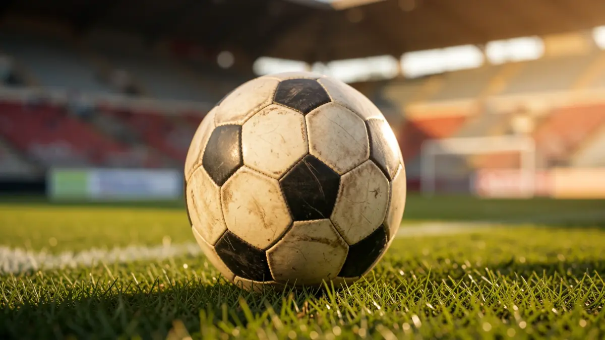 Imagen genérica de un balón de fútbol sobre el césped de un estadio.