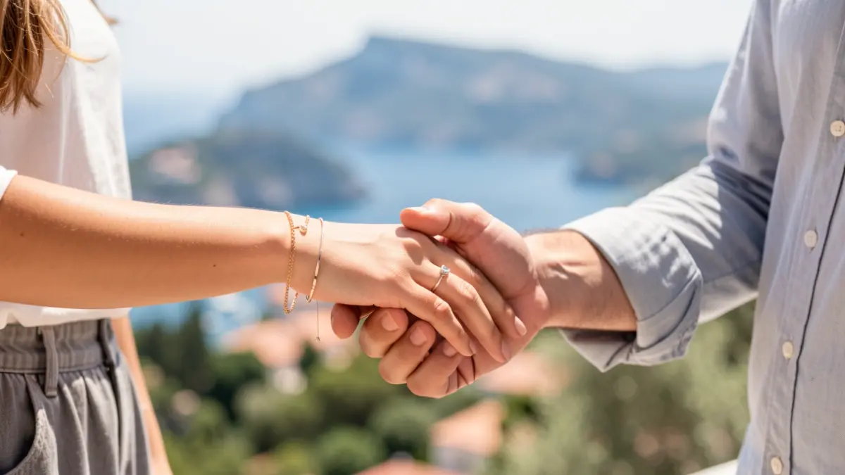 Generic image of a young couple enjoying a trip.