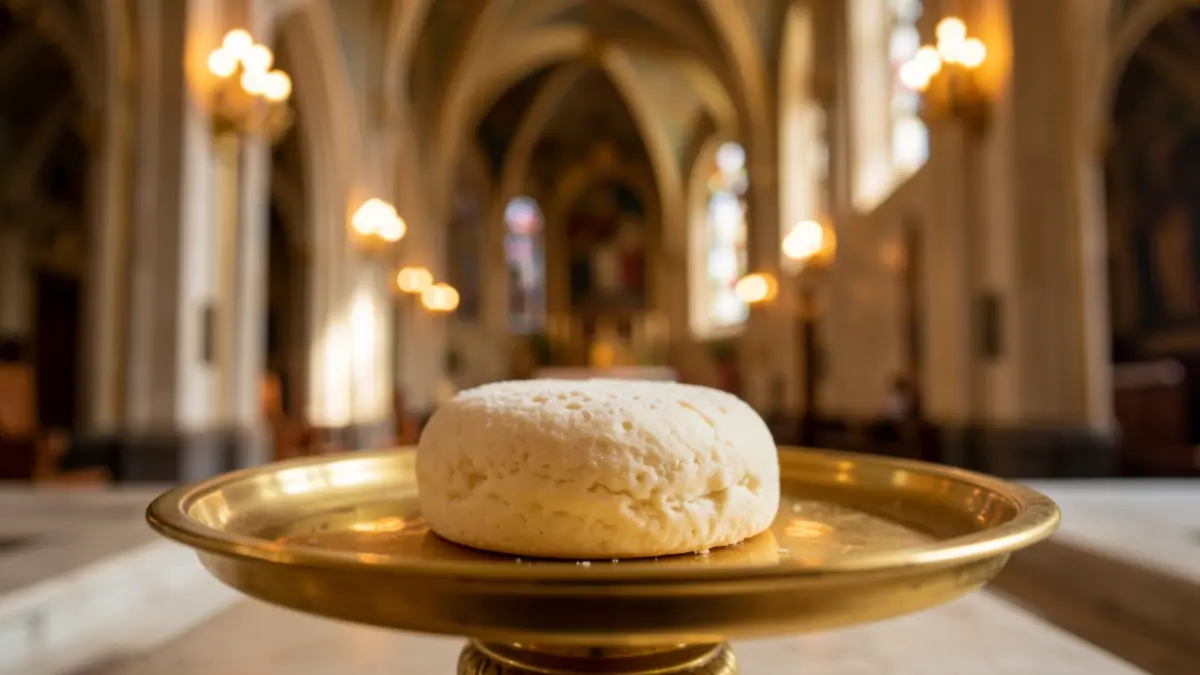 Image of the consecrated host during the Corpus Christi celebration.