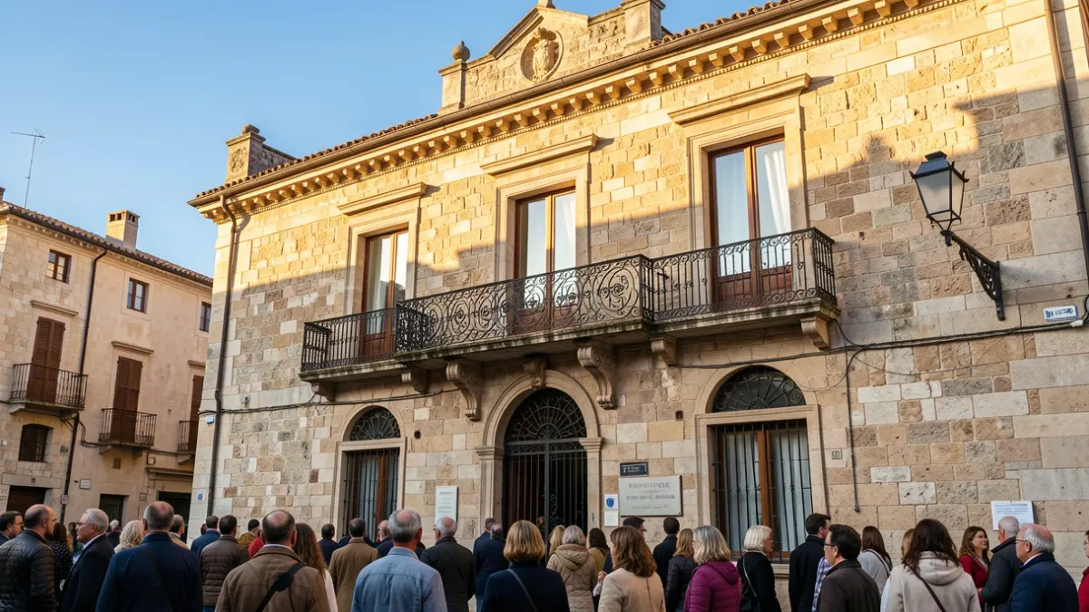 Fachada del Ayuntamiento de Carboneras en una tarde soleada.
