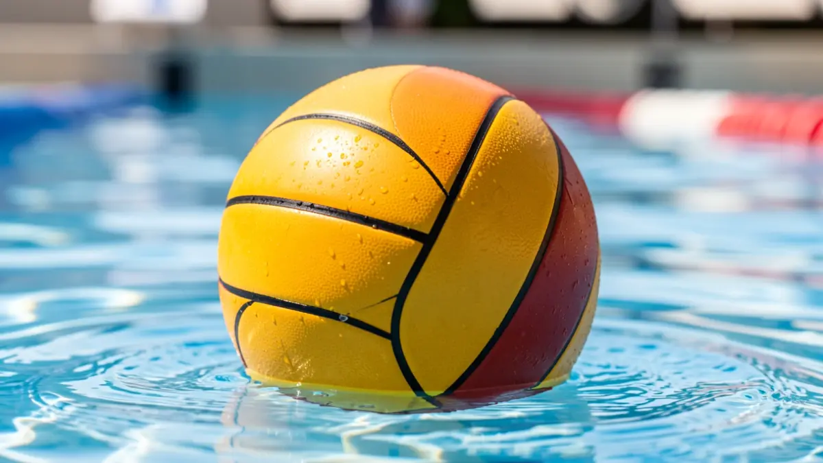 Generic image of a water polo ball in a swimming pool.