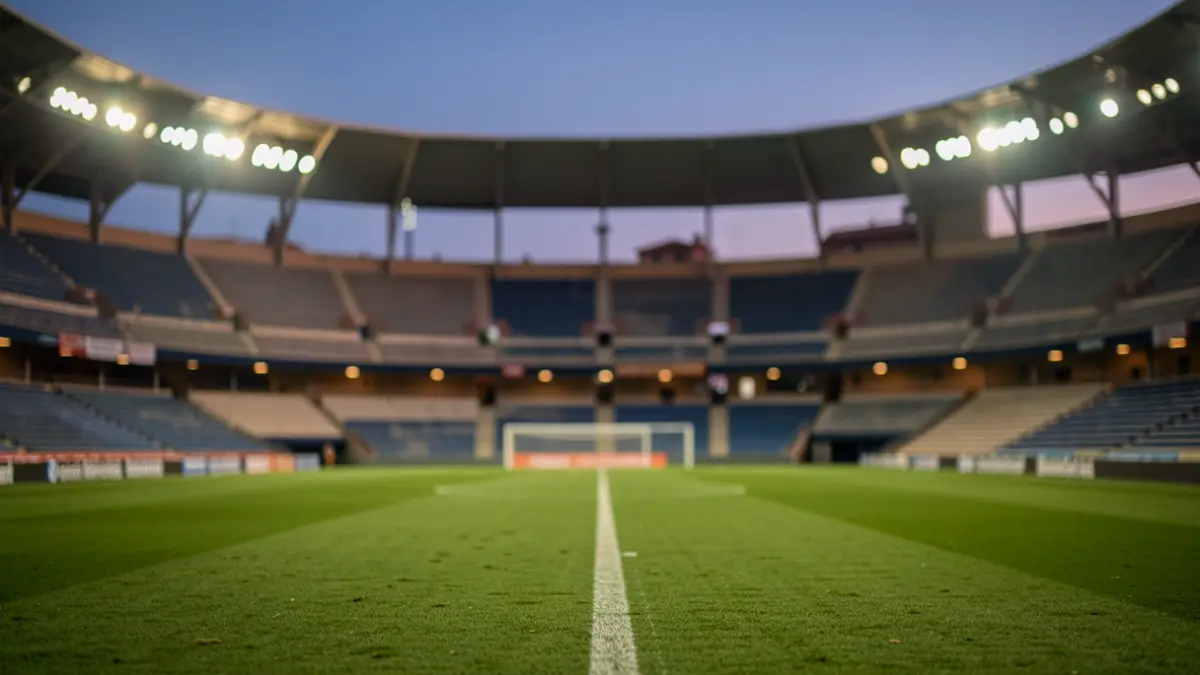 Generic image of an Andalusian football stadium at dusk.