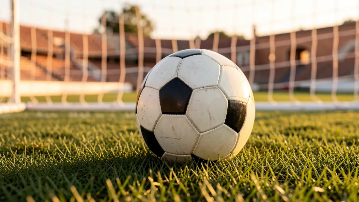 Generic image of a football on a pitch.