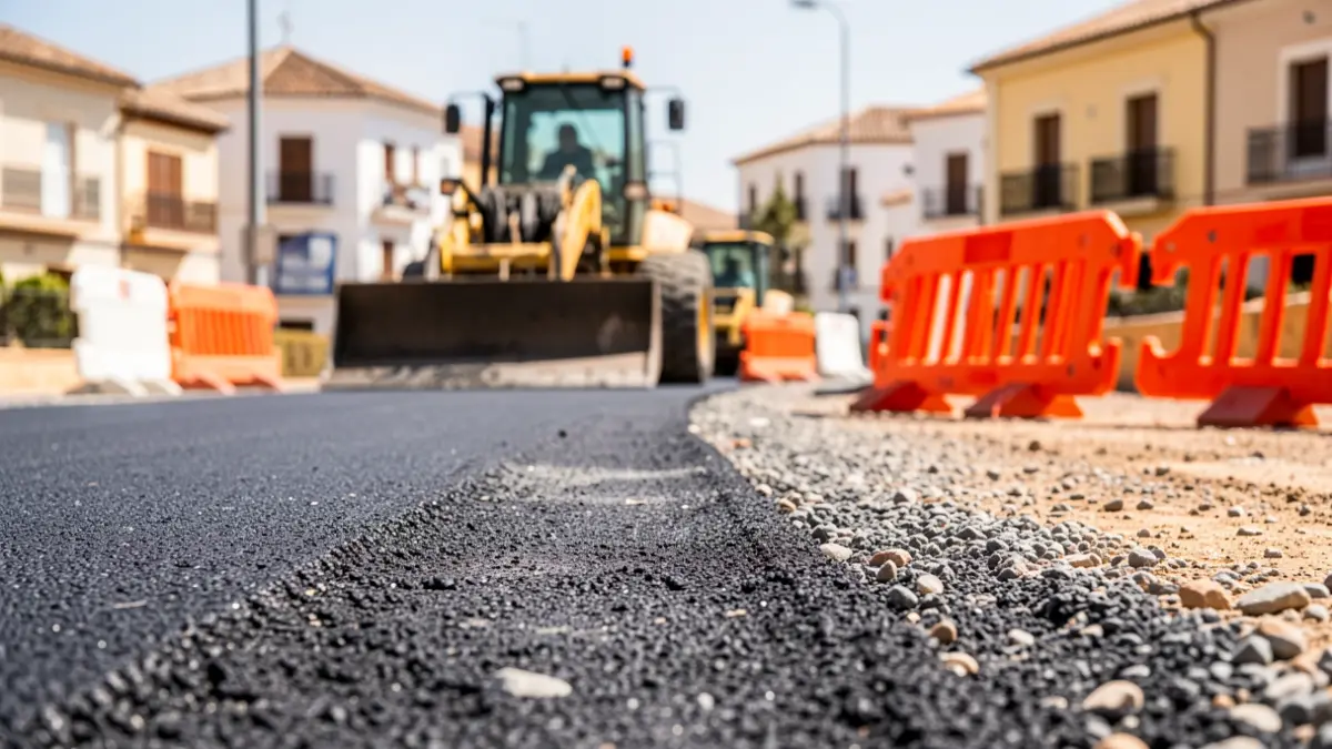 Image of infrastructure works in the province of Cádiz.