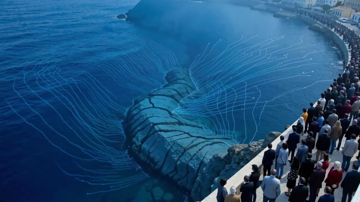 Imagen de una falla geológica submarina en el Mar de Alborán.