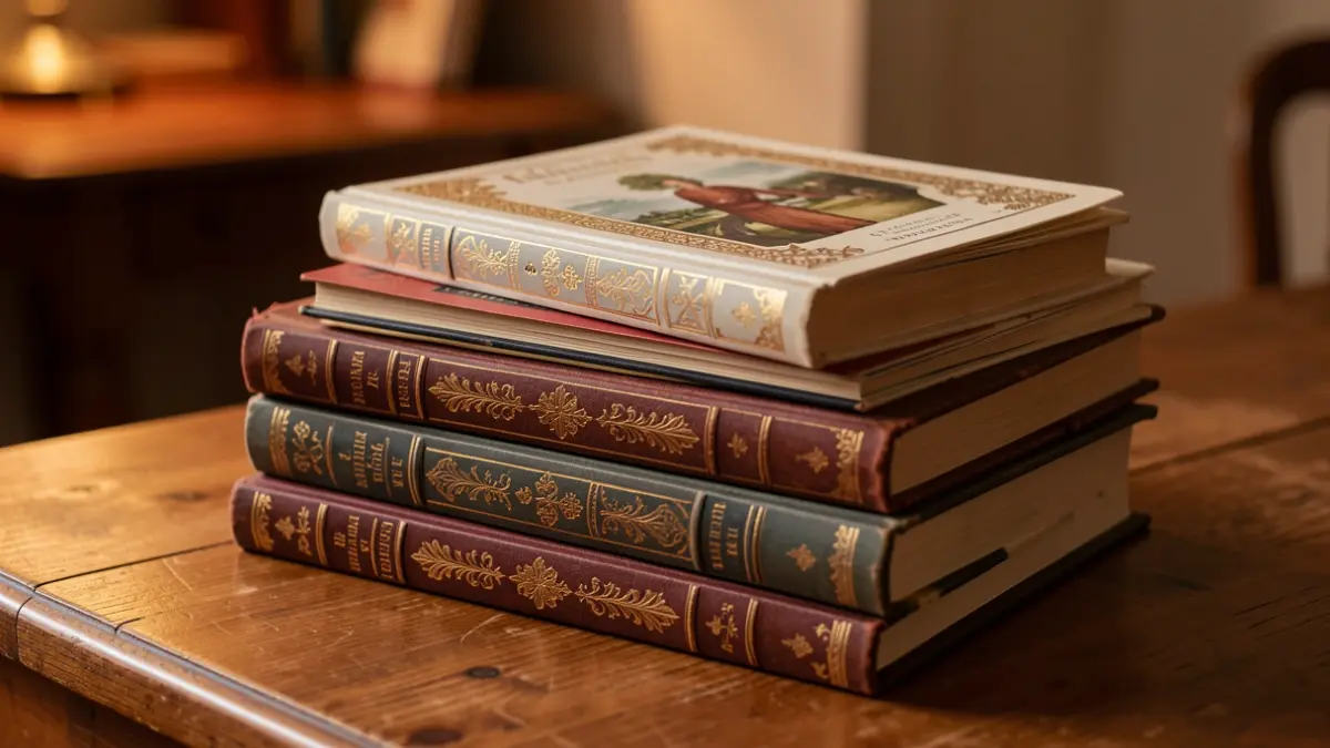 Imagen genérica de libros de poesía apilados.