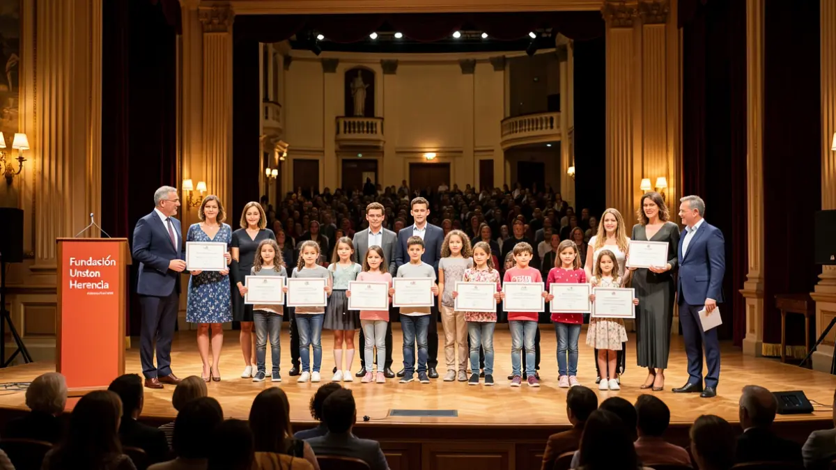 Image of the Fundación Unicaja scholarship award ceremony.