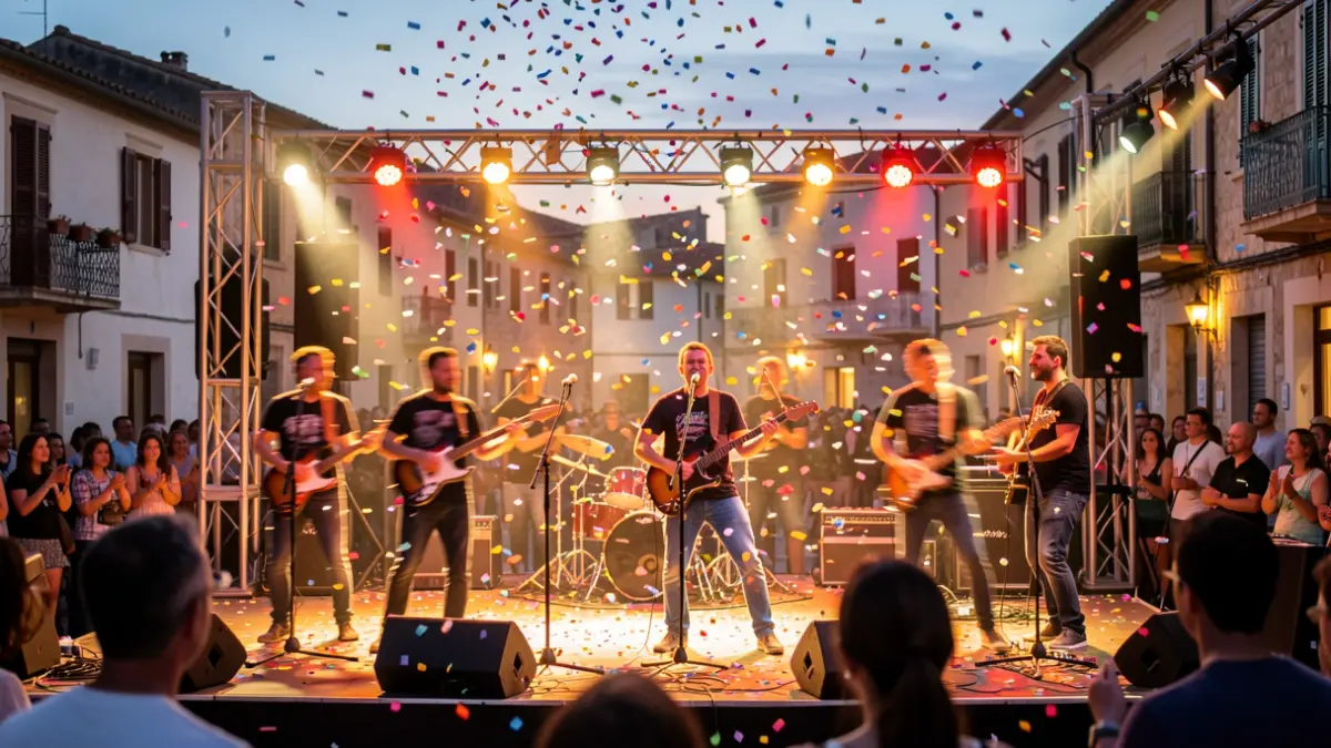 Generic image of a carnival gala with a festive atmosphere and lights.