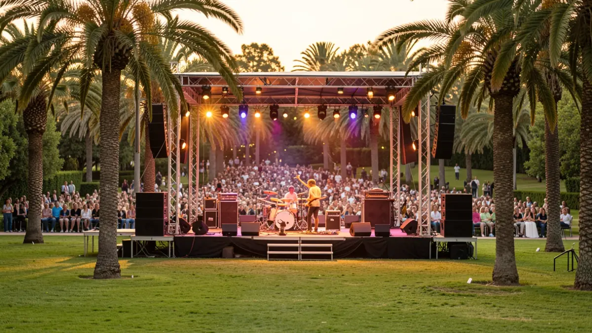 Generic image of an outdoor concert in a park.