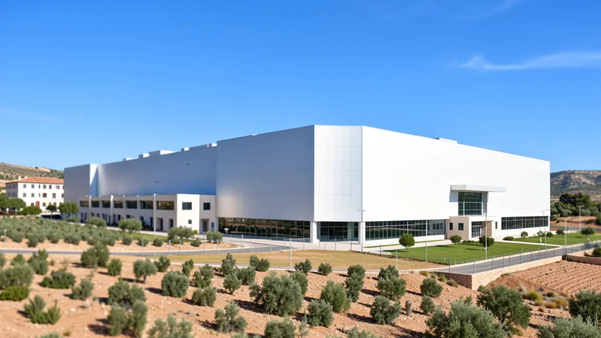 Image of a modern data center in Andalucía.