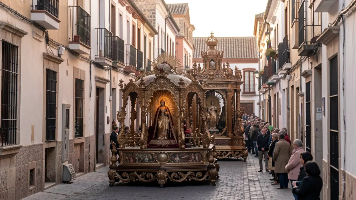 Imagen genérica de pasos de Semana Santa en las calles de Granada.