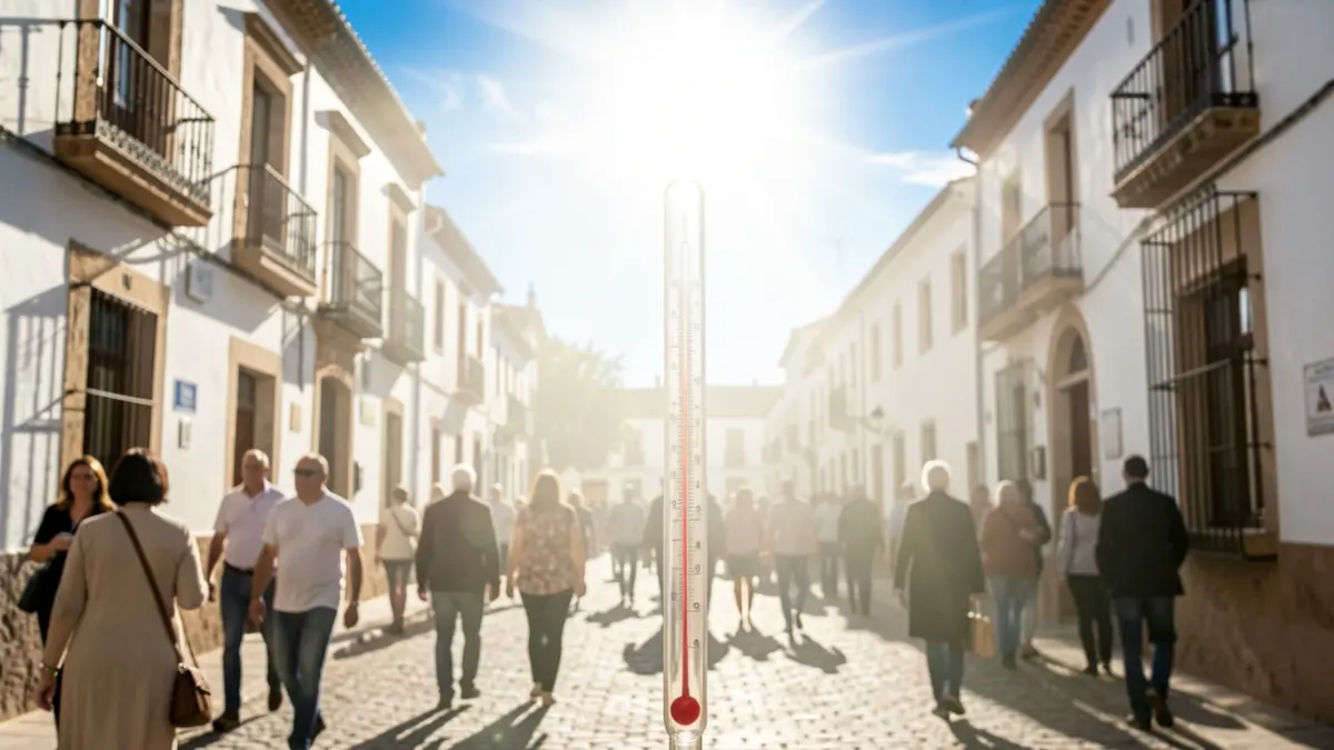 Imagen genérica de un termómetro marcando alta temperatura en una calle de Andalucía.