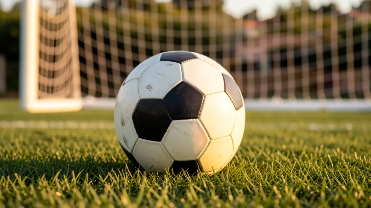 Imagen genérica de un balón de fútbol sobre el césped de un estadio.