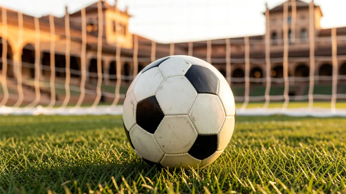 Imagen genérica de un balón de fútbol en un campo.