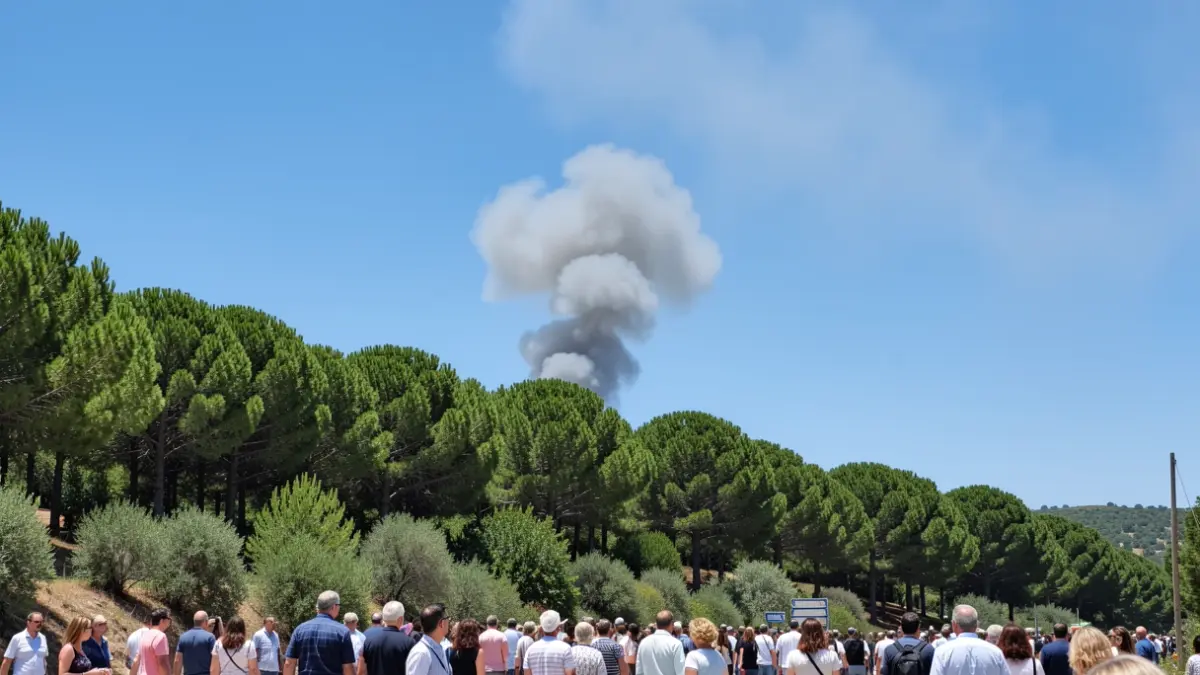Imagen genérica de una columna de humo de un incendio forestal en Andalucía.
