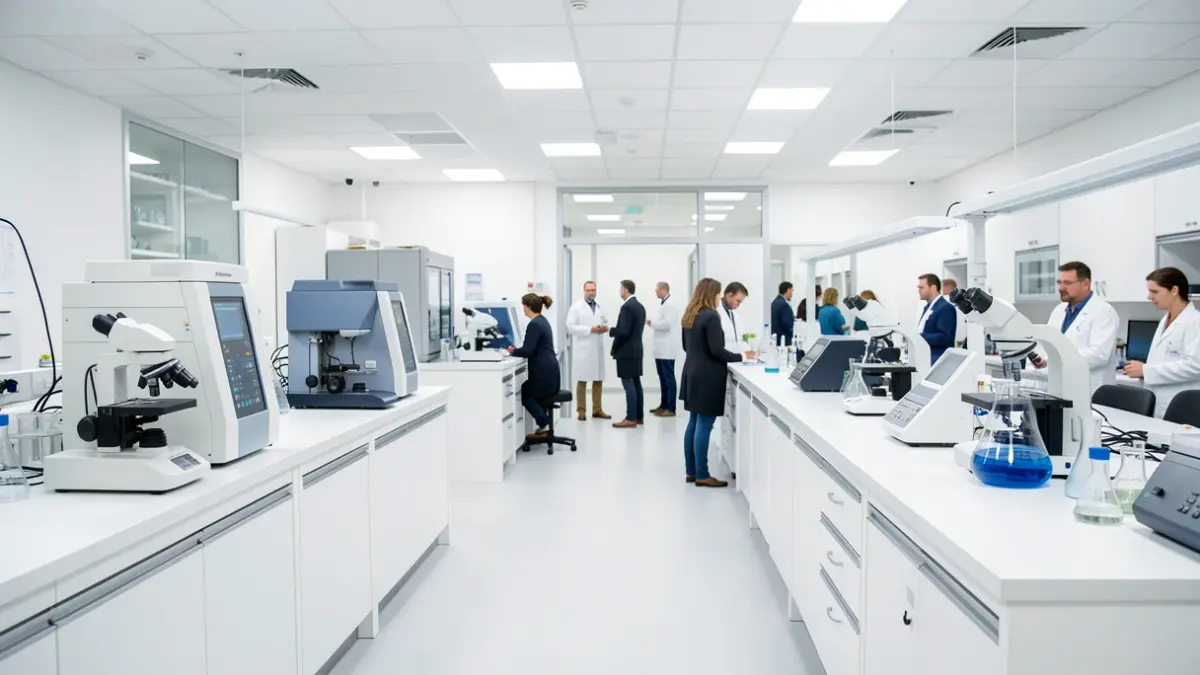 Generic image of a modern biomedical research laboratory in Andalucía.