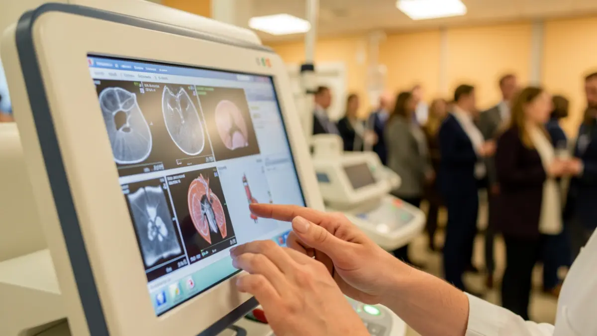 Image of a diagnostic imaging system screen in a hospital.