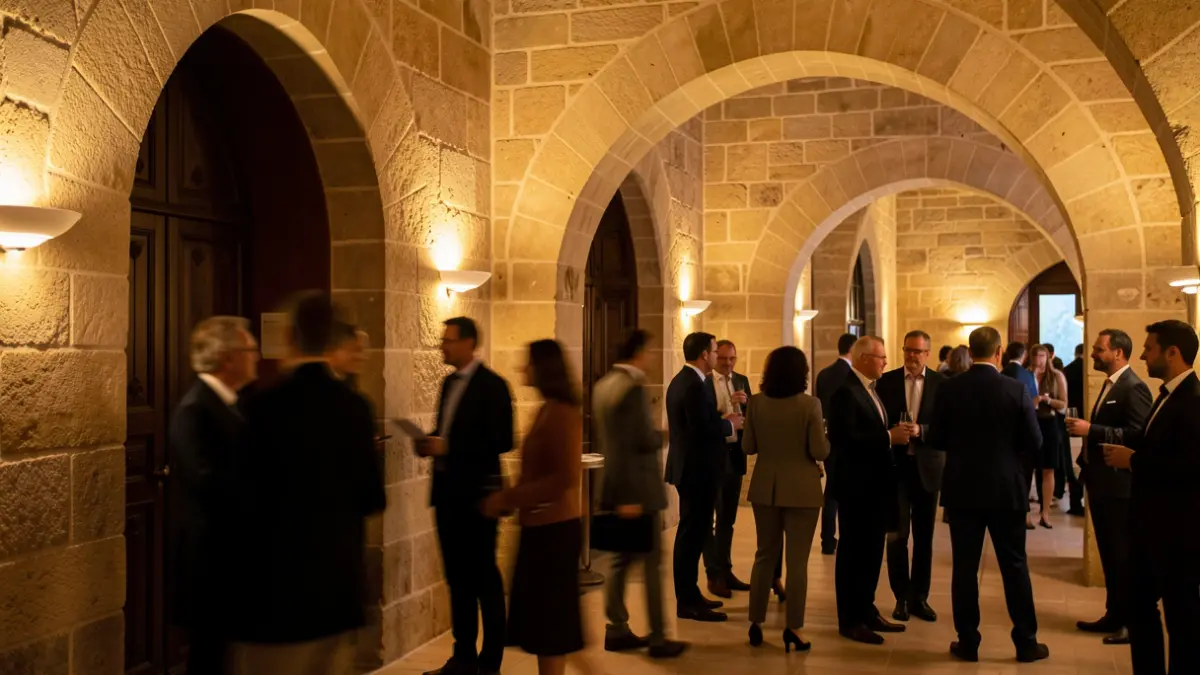 Generic image of an institutional meeting in a historic Andalusian building.